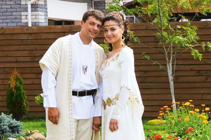 ოლგა Fadeeva და მისი მეუღლე ალექსანდრე Samokhvalov
