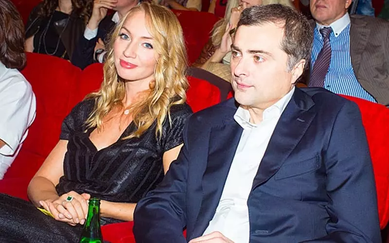 Vladislav Surkov และภรรยาของเขา Natalia Dubovitskaya