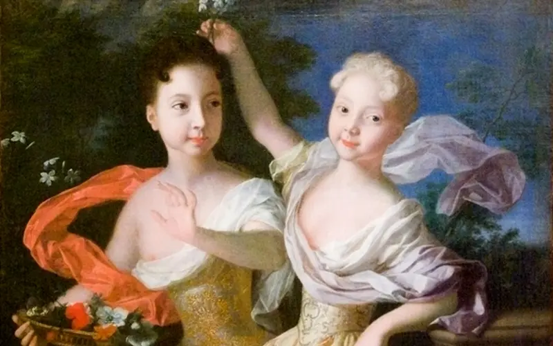 Elizabeth Petrovna și sora ei Anna Petrovna