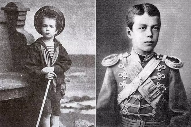 Nicholas II en la infancia y la juventud.