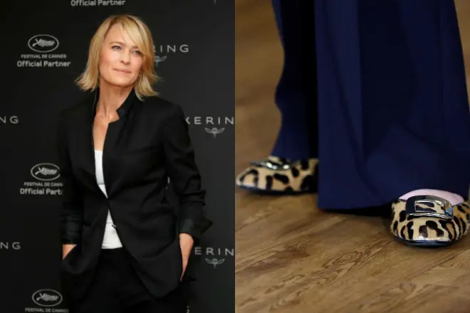 Robin Wright in Leopard Shoes