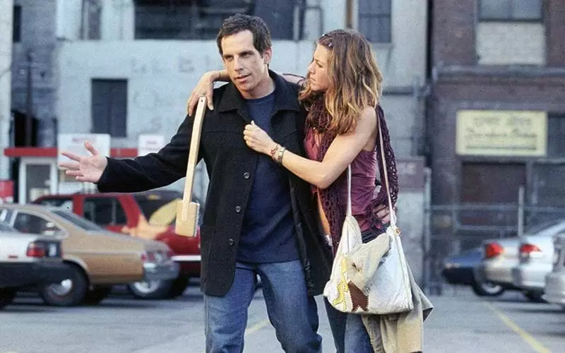 Ben Stiller sy Jennifer Aniston (frame avy amin'ny sarimihetsika "sy eto ary Polli")