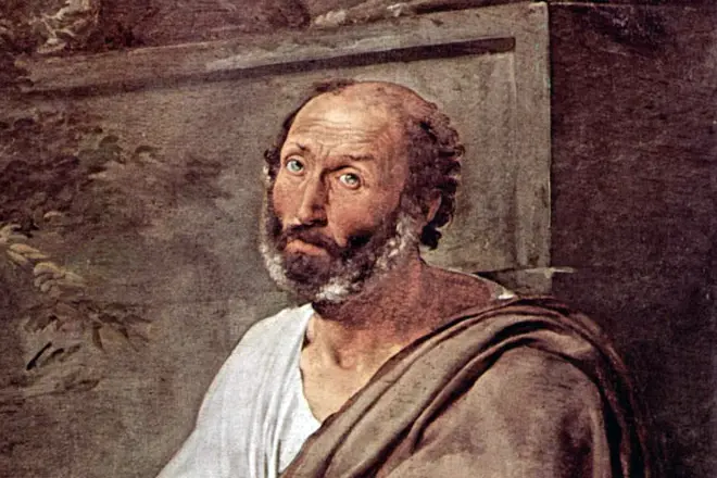Portret van Aristoteles. Kunstenaar Francesco AEC.