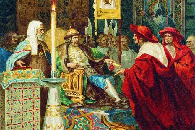 亚历山大·涅夫斯基王子采取了教皇遗留物
