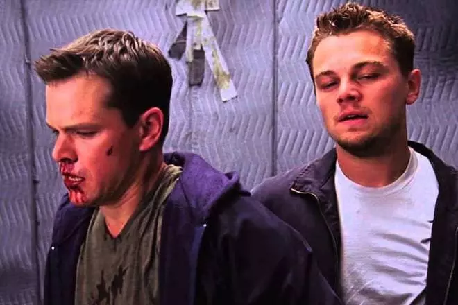 Leonardo Di Caprio a Matt Damon (Ffrâm o'r ffilm "Apostates")