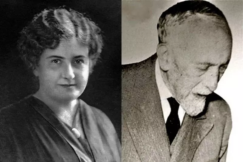 Maria Montessori und Giuseppe Monteano