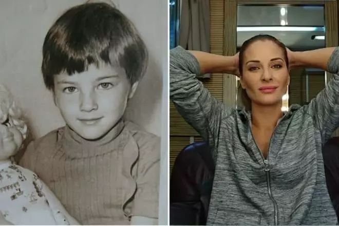 Nina Gogayev in childhood and now (