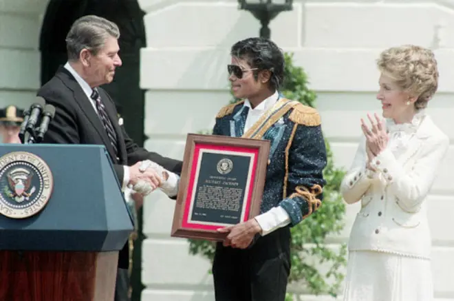Ο Michael Jackson, Ronald και Nancy Reagan
