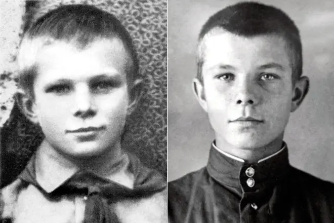 Yuri Gagarin在童年时期
