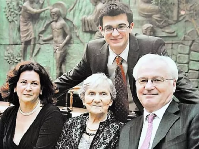 Vitaly Churkin dengan keluarga