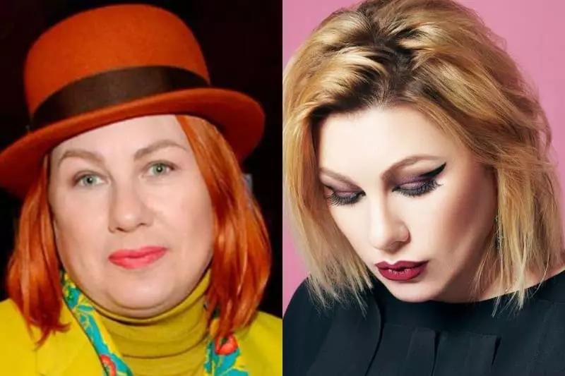 Eva Polna antes y después de la pérdida de peso.