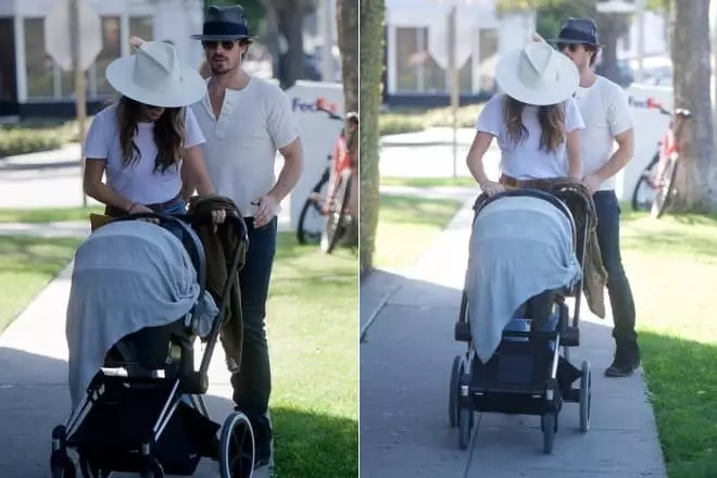 Jen Somerhalder na procházce se svou ženou a dcerou