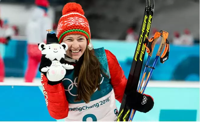 Daria Domrachev ĉe la Olimpikoj en Phenchhan en 2018