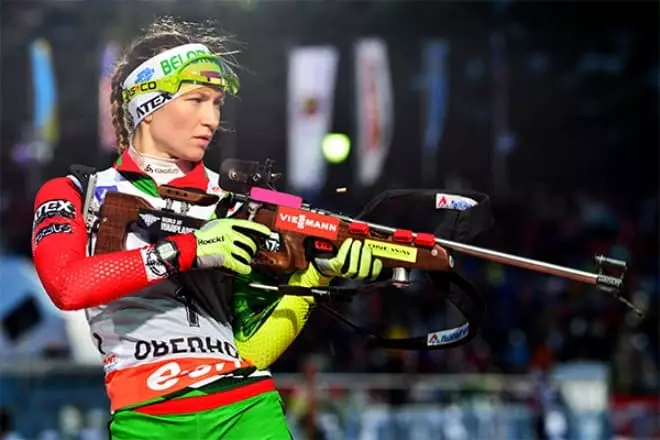 Biathlete Daria Domrashev