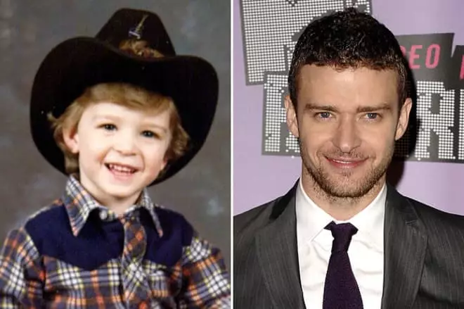 Justin Timberlake nalika isih cilik lan saiki