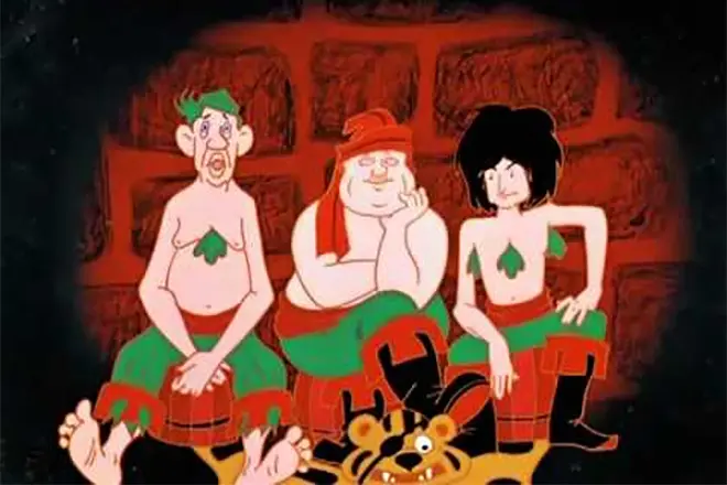 Het legendarische trio in de cartoon