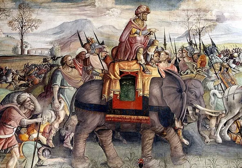 Hannibal equitazione su un elefante