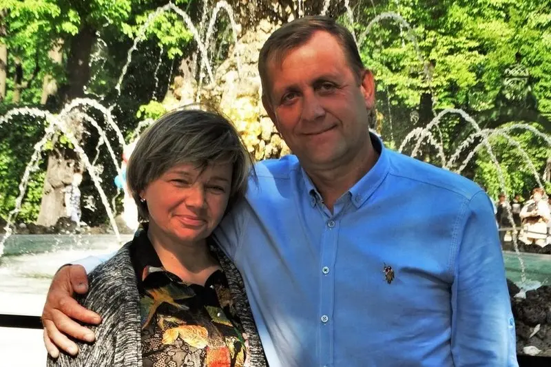Olegas Zubkovas ir jo žmona Oksana