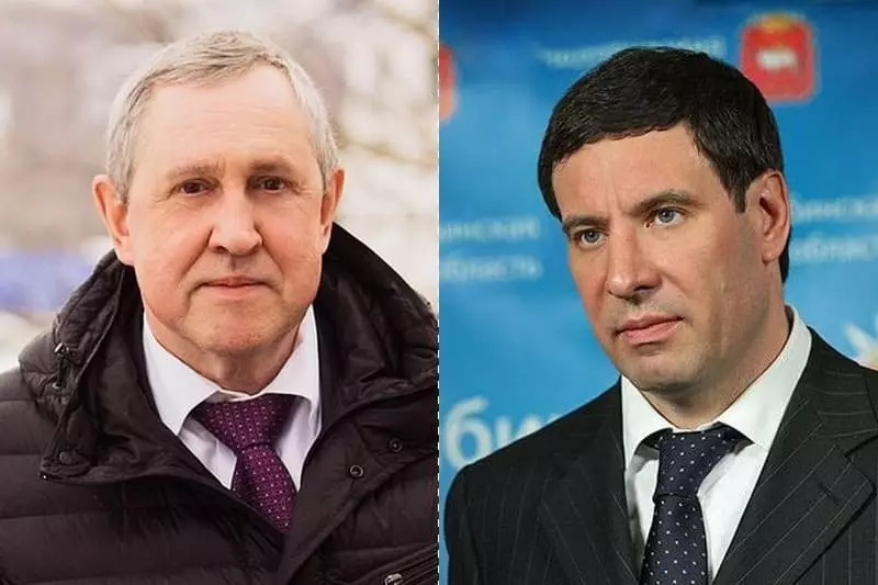 Nestleder Vadim Belousov og guvernør Mikhail Yurevich