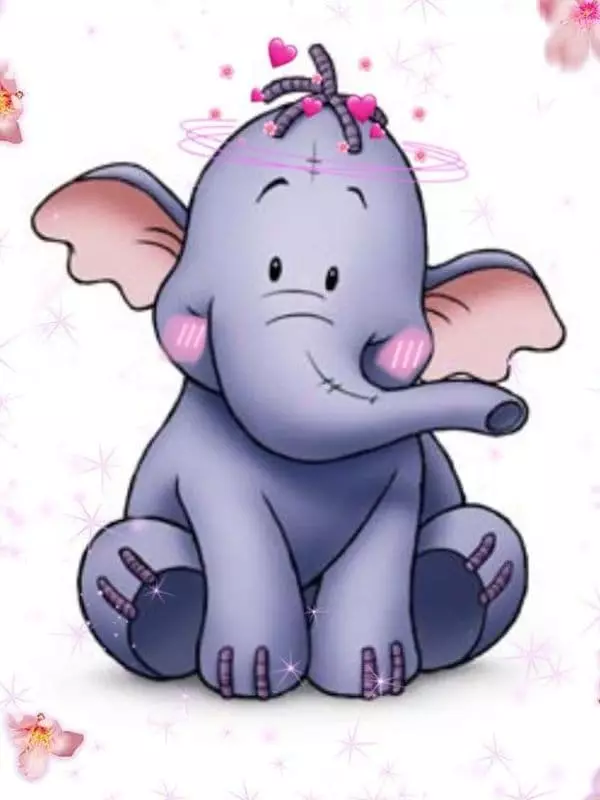 Elephantop (tus cwj pwm) - cov duab, Winnie Pooh, tas luav, piav qhia