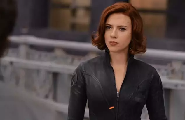 Scarlett Johansson in de rol van zwarte weduwe