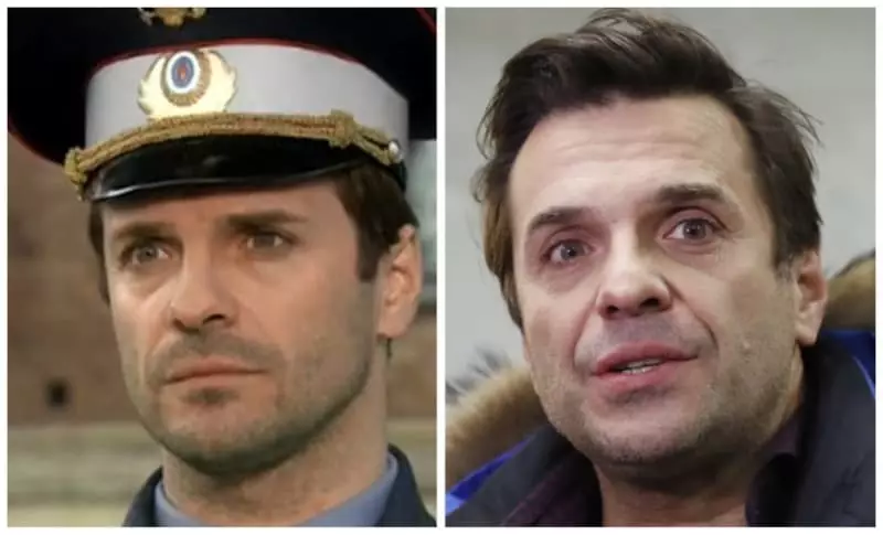 Actor Sergey Astakhov during filming in the film and now