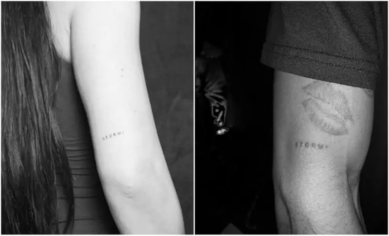 Paire Tattoo Kylie Jenner et Travis Scott