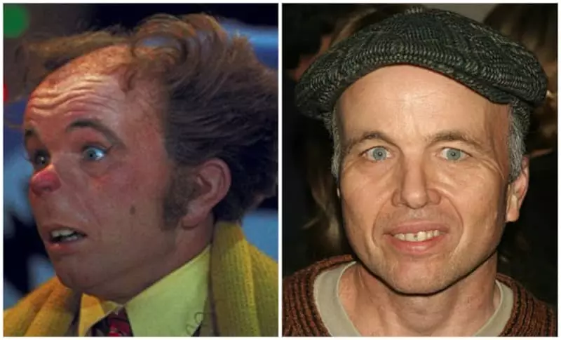 Actor Clint Howard during filming in the film and now