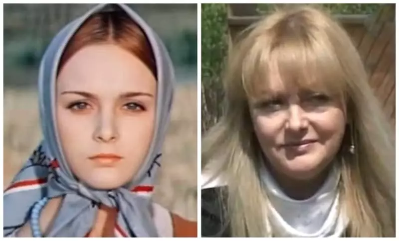 女演员Svetlana orlova在电影“Finist-Clear Falcon”拍摄期间