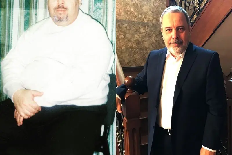 Alexey Kovalkov kilo vermeden önce ve sonra
