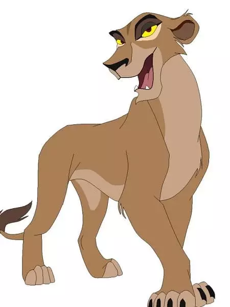 Zira (watak) - foto, "raja singa", parut, kartun, simba