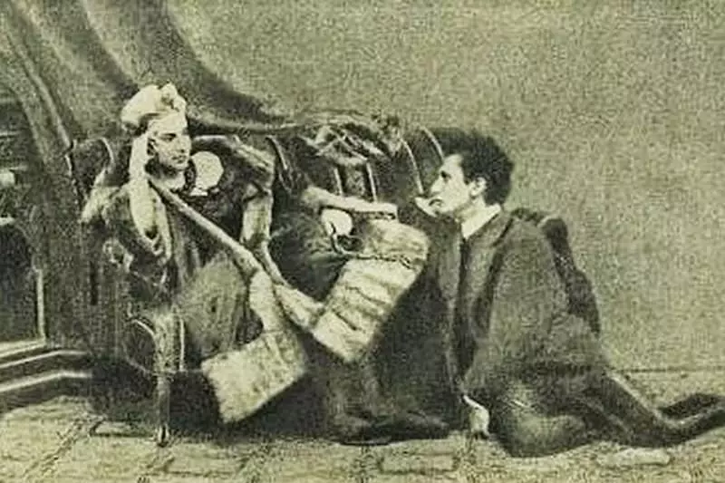 Leopold fons Zahero Masoch un Fanny Pistor