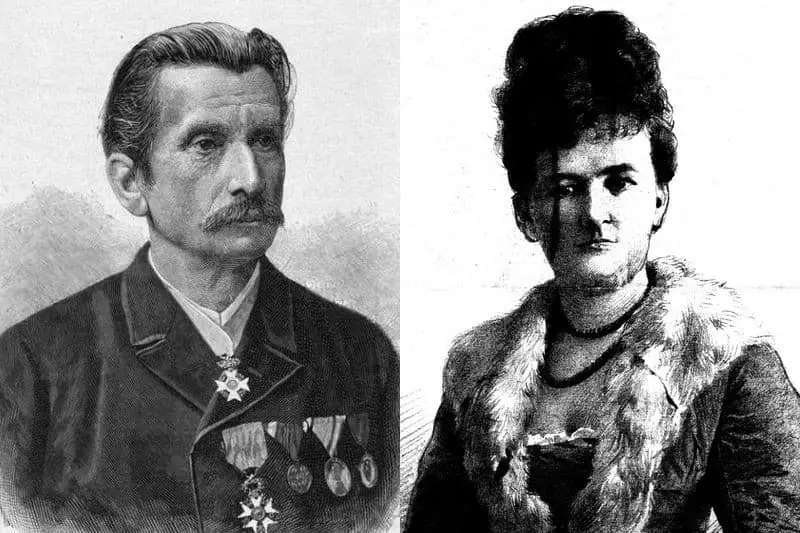 Leopold von Zatero Masoch și soția Aurora von Ryumelin (Wanda von Dunaev)