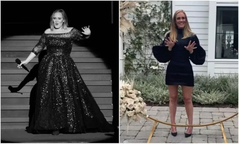 Adele vóór en na gewichtsverlies