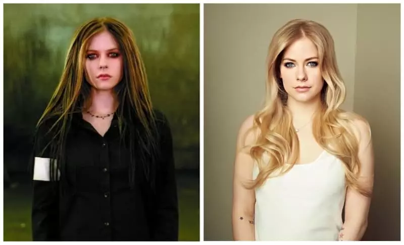 Avril Avalanie na začetku kariere in zdaj