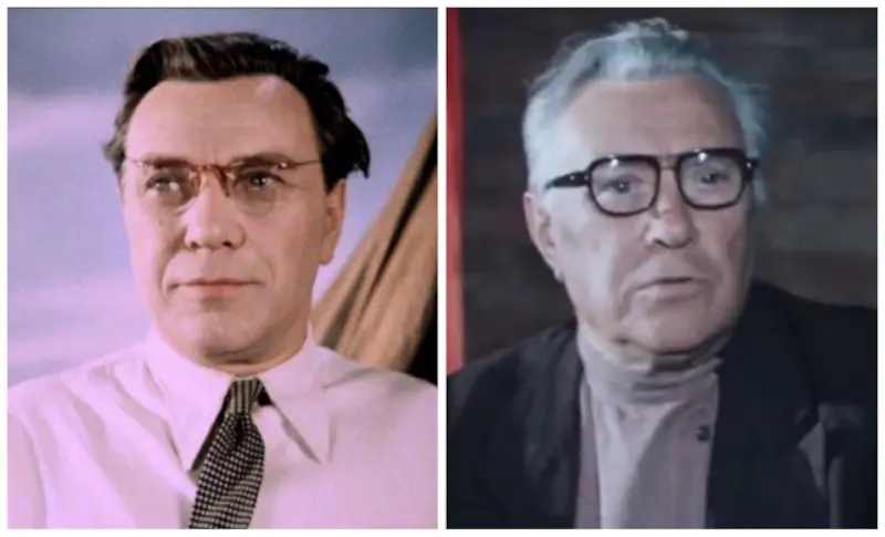 Boris Chirkov during filming in the film and in recent years of life
