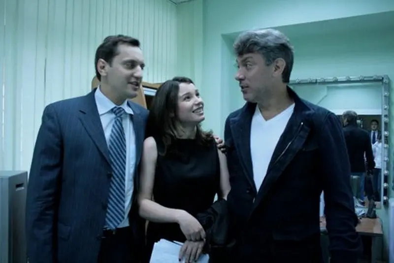 Dmitry Stepanov, Zhanna Nemtsova and Boris Nemtsov