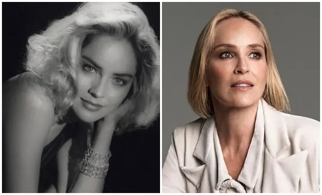Sharon Stone nuorilla ja nyt