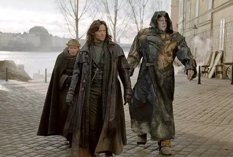 David Wenam, Hugh Jackman û Shuler Hensley (Frame from Wanê Helsing)