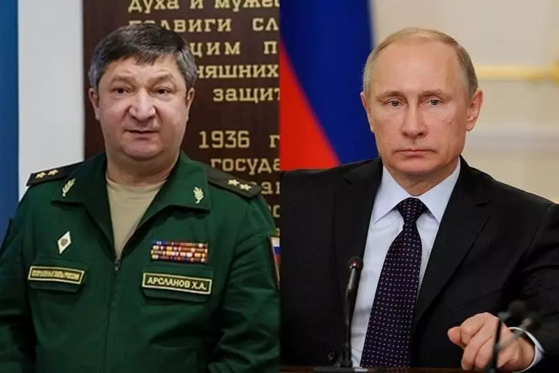 Khalil Arslanov et Vladimir Poutine