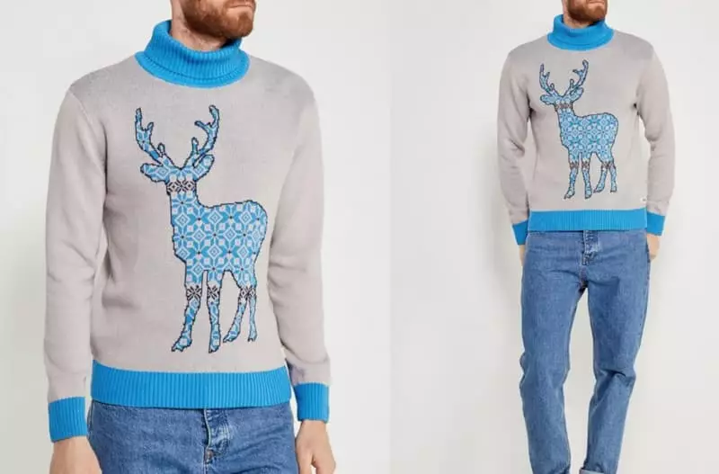 Trykt animal genser